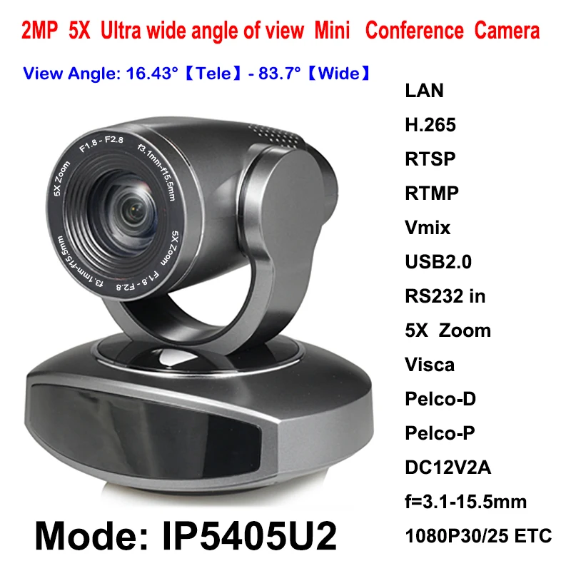 

5x Optical Zoom 1080p30fps Mini full hd ip streaming ptz camera with HD-SDI RJ45 Network Video Output Interface