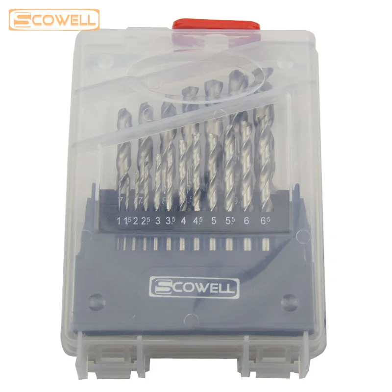 

30% Off SCOWELL HSS 25PC twist drill bits set jobber drill bit kits for metal cutting wood cutting 1mm - 13mm Top quality Tools