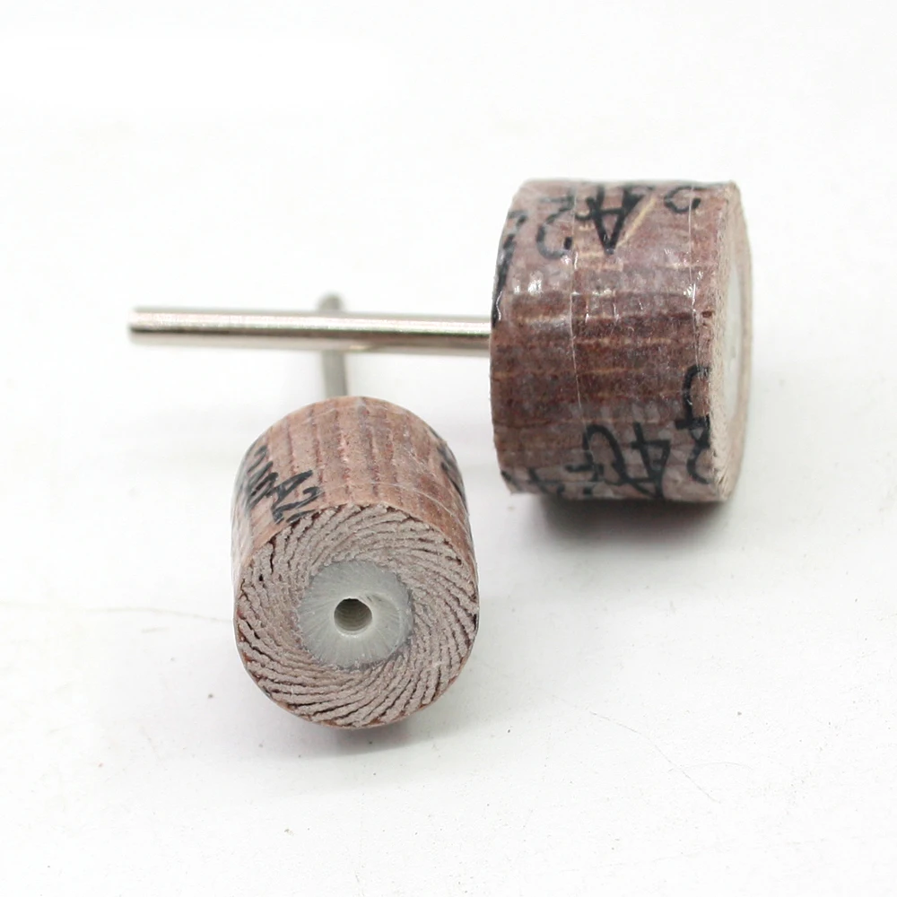 

24 pcs sand paper polishing bits abrasive mops-wheel spindle mops sand paper wheel mounted flap wheels grinding bits