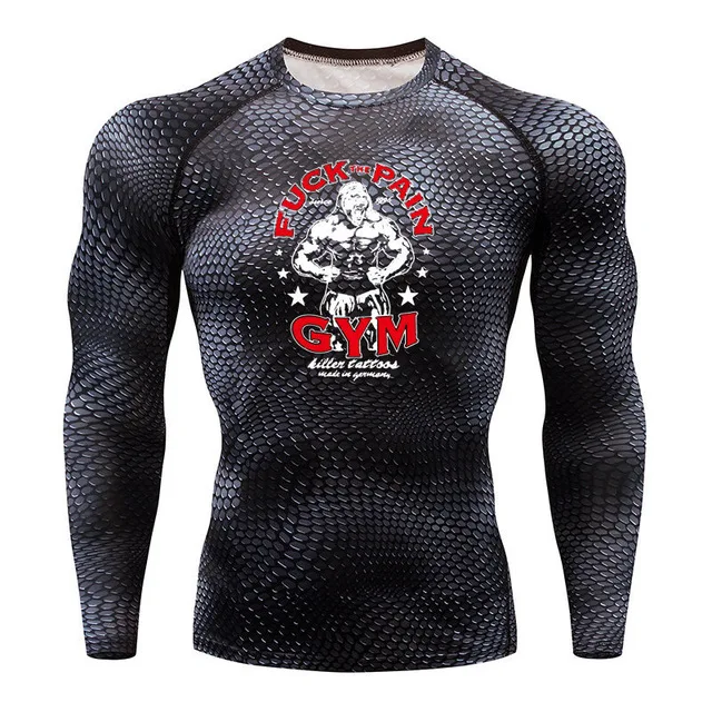 22 Мужская футболка для бега Gorilla Snake gym одежда для фитнеса Топ Рашгард одежда для футбола быстросохнущая спортивная мужская рубашка - Цвет: 22