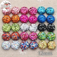 50pcs 12mm mix color shiny round buttons home garden crafts cabochon scrapbooking diy accessories