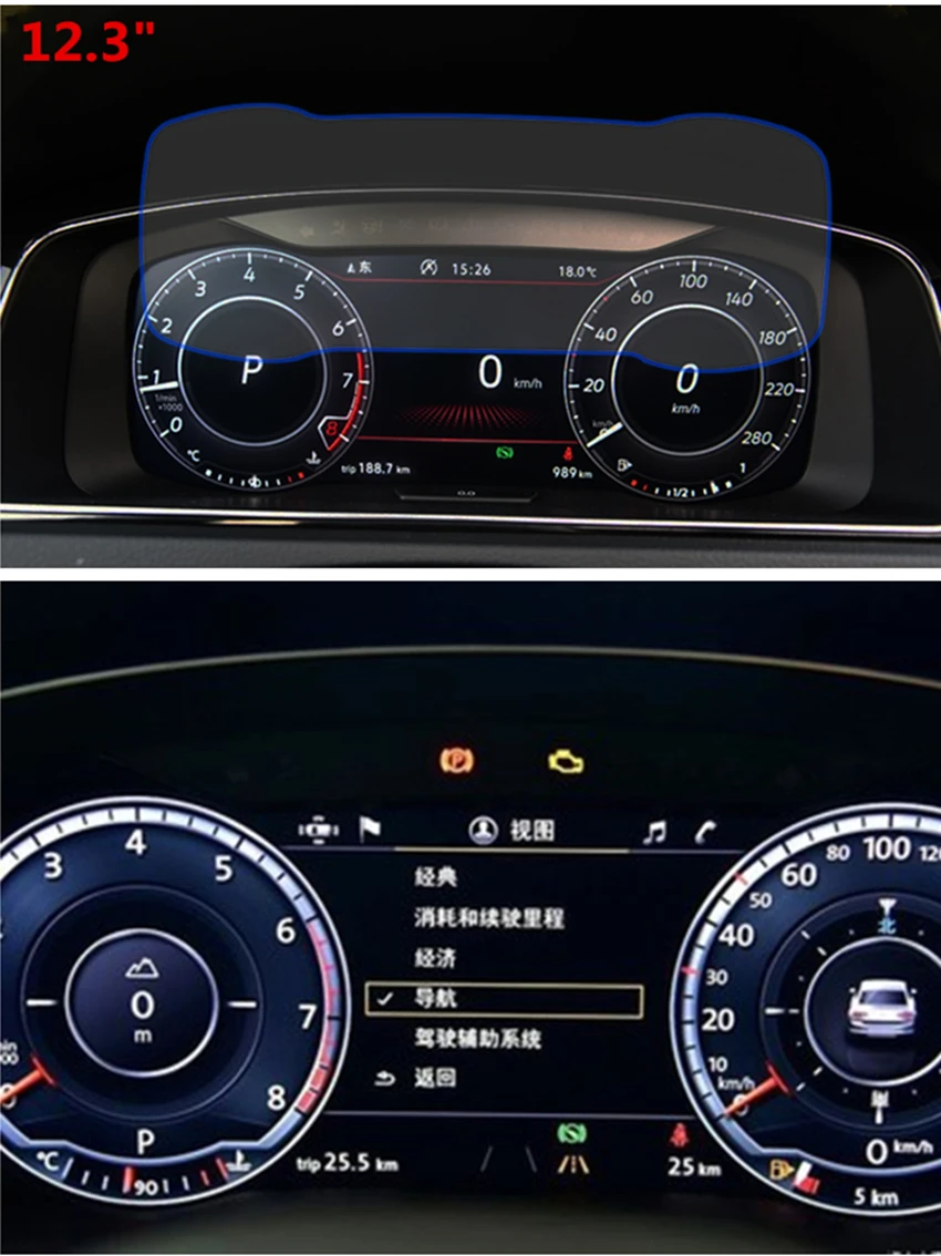 Защитная пленка для экрана для Volkswagen VW Golf 7 12," Golf 7 MK7 цифровая панель для кокпита с ЖК-экраном 9H защита из закаленного стекла