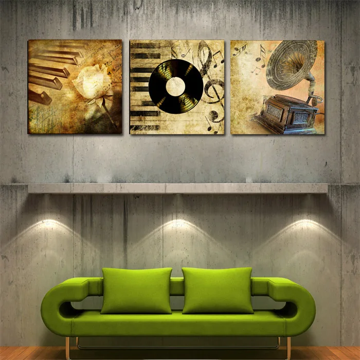 

Classical Vintage Retro Picture Decorative Wall Pictures For Room Bedroom Music box Pop Art Oil Painting On Canvas(unframed)