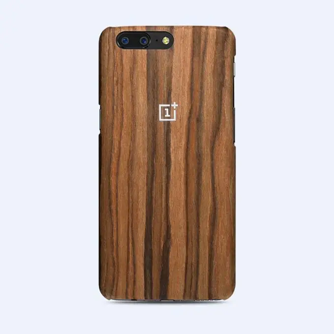 100% Оригинальный чехол Oneplus 5 /5T черная искусственная древесина карбона для five One plus