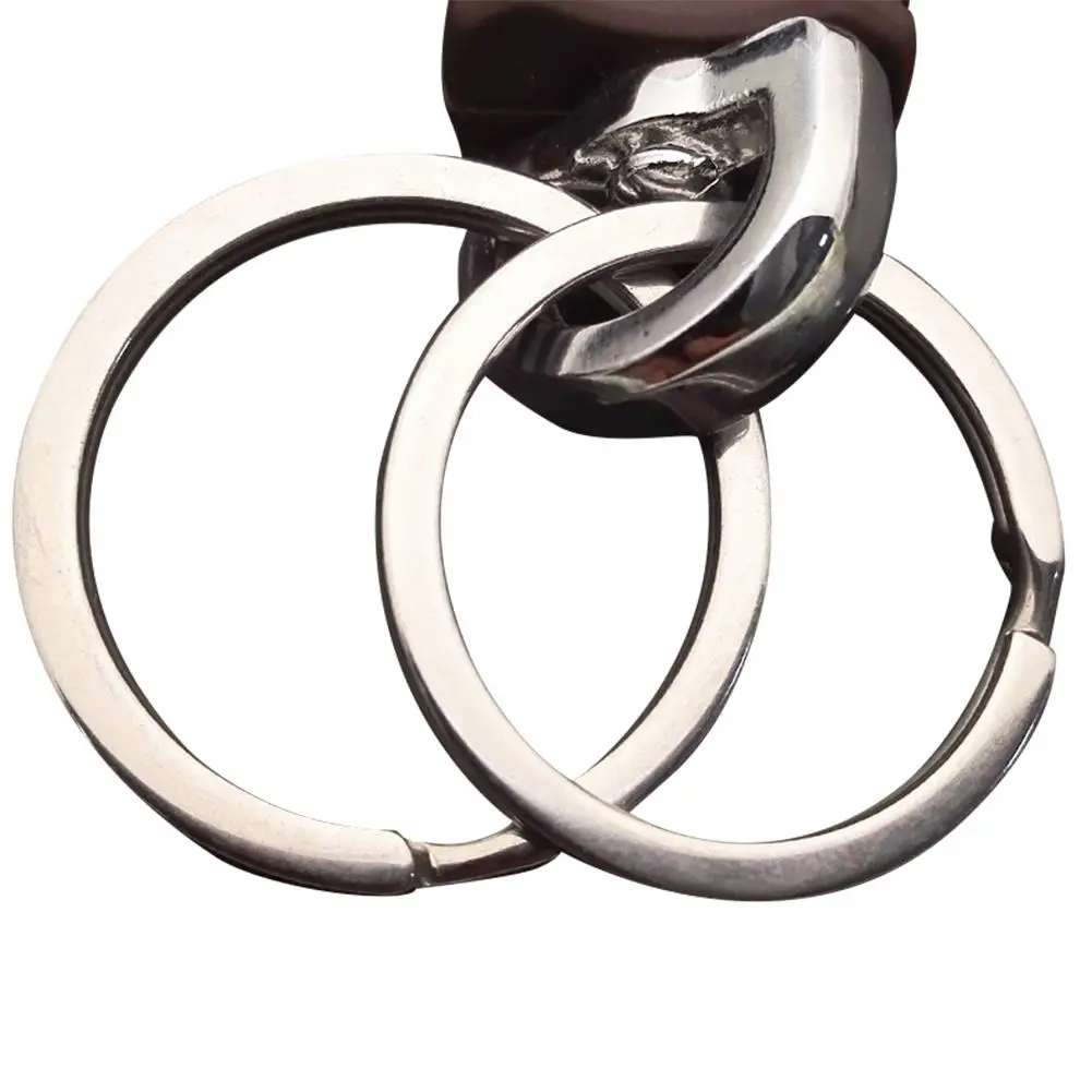 Брелок для мотоцикла из нержавеющей стали коричневый двойное кольцо унисекс