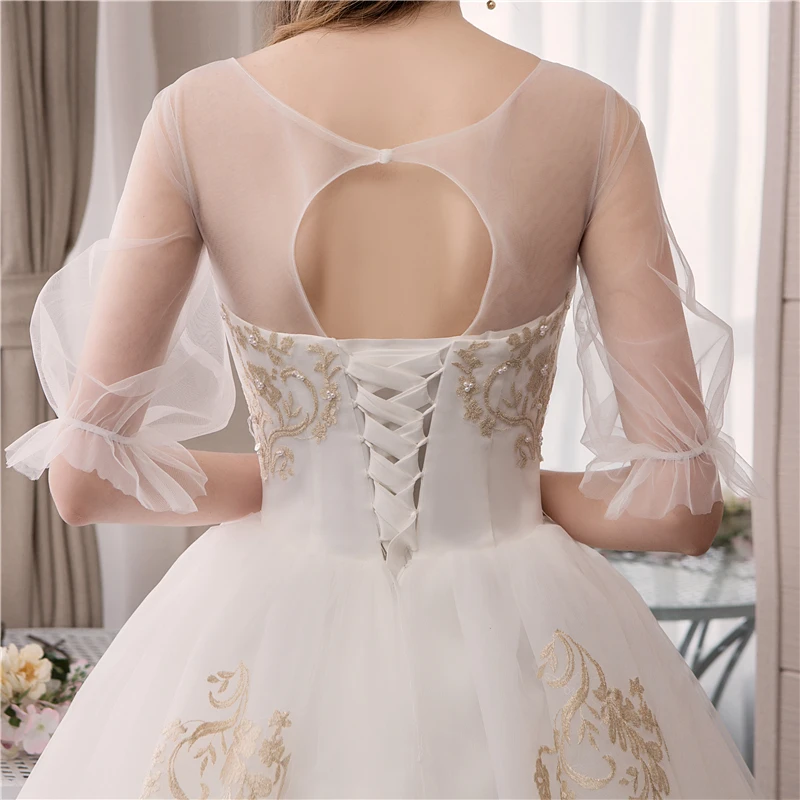 

Sweetheart Lace Wedding Dress Robe De Mariee Pearls Beading Embroidery Bridal Gowns Vestido De Noiva Plus Size Custom Made 30