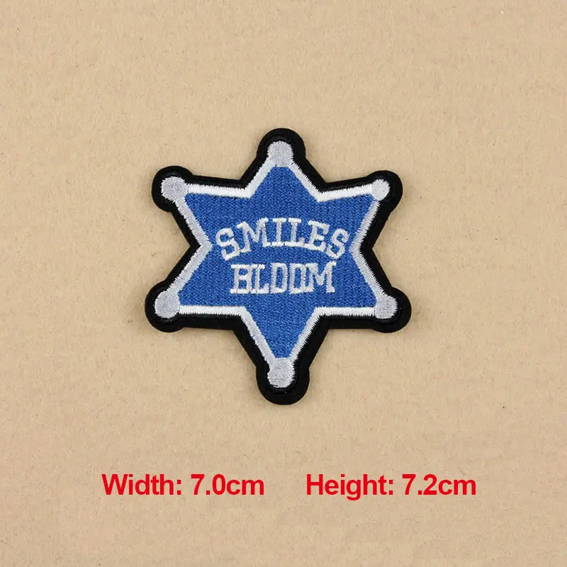 1 шт. нашивки для одежды вышивка значок текстовое слово улыбается цветение патчи