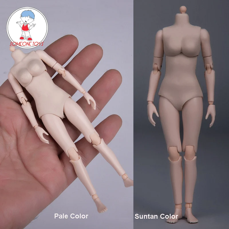 1/12 Scale Sexy Super-Flexible Female Joint Body Figure Pale/Suntan Color for Collecible 6 inches Action Figurine Dolls