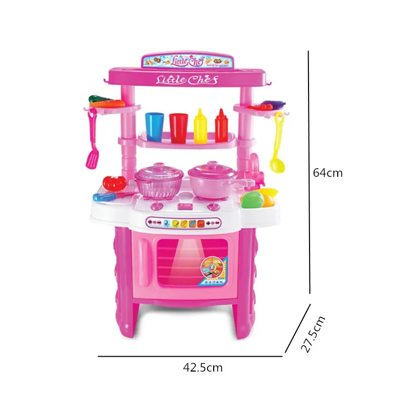 Детский негабаритных Кухня игрушка освещение музыка Многофункциональный Посуда