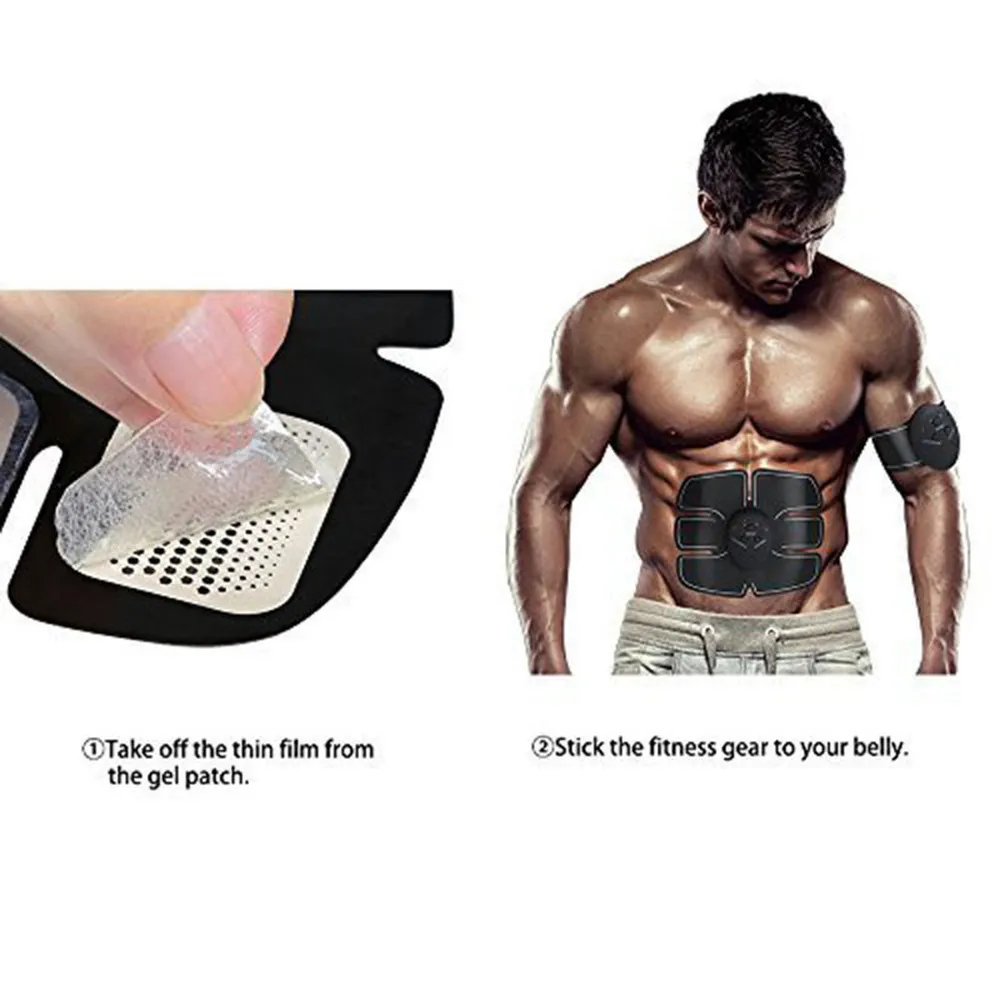 Rechargeable Smart ABS Abdominal Muscle Stimulator Exerciser Device Loss Weight Slimming Training Massager | Спорт и развлечения