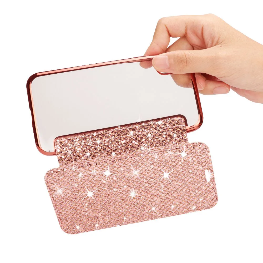 KISSCASE модный кожаный чехол книжка с бриллиантами для Samsung S8 S9 Plus S10 S10E Чехлы карт Funda