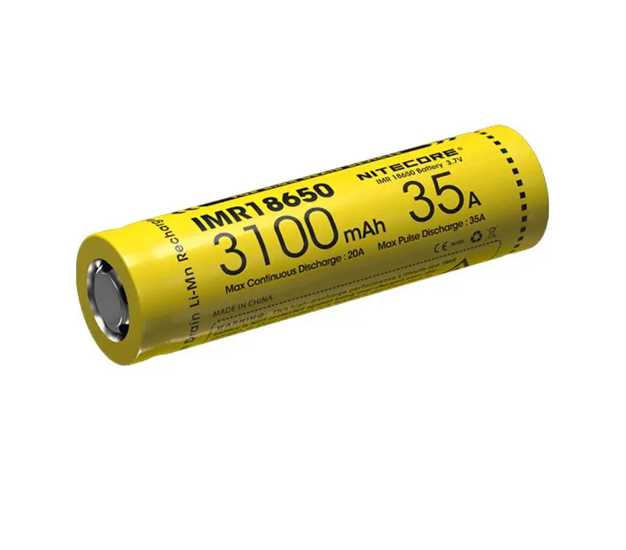 2 шт. NITECORE IMR 18650 Li Ion аккумулятор 3100 мАч 35A 3 7 В батарея с высоким