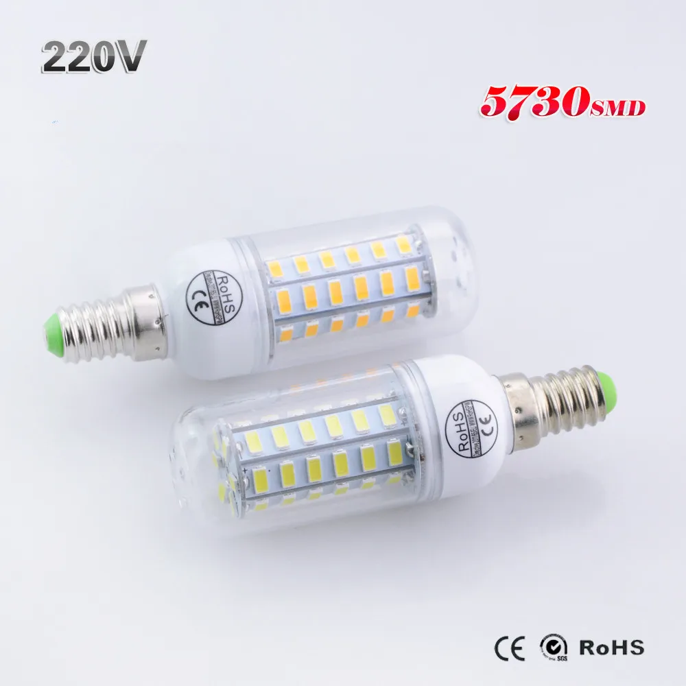 E14 LED Corn Lamp AC220V Led Bulbs 36LEDs Lamps 11W Energy Efficient Lighting White Warm White Lampada Home Led  6PCS