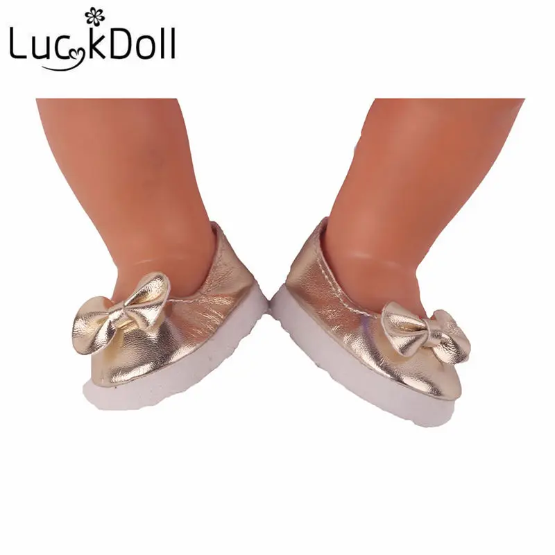 LUCKDOLL однотонная повседневная кожаная обувь 18 дюймов американская кукла 43 см