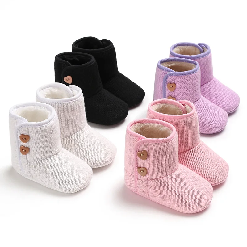 Зимняя обувь для маленьких девочек русская зимняя теплая младенцев ботинки из - Фото №1