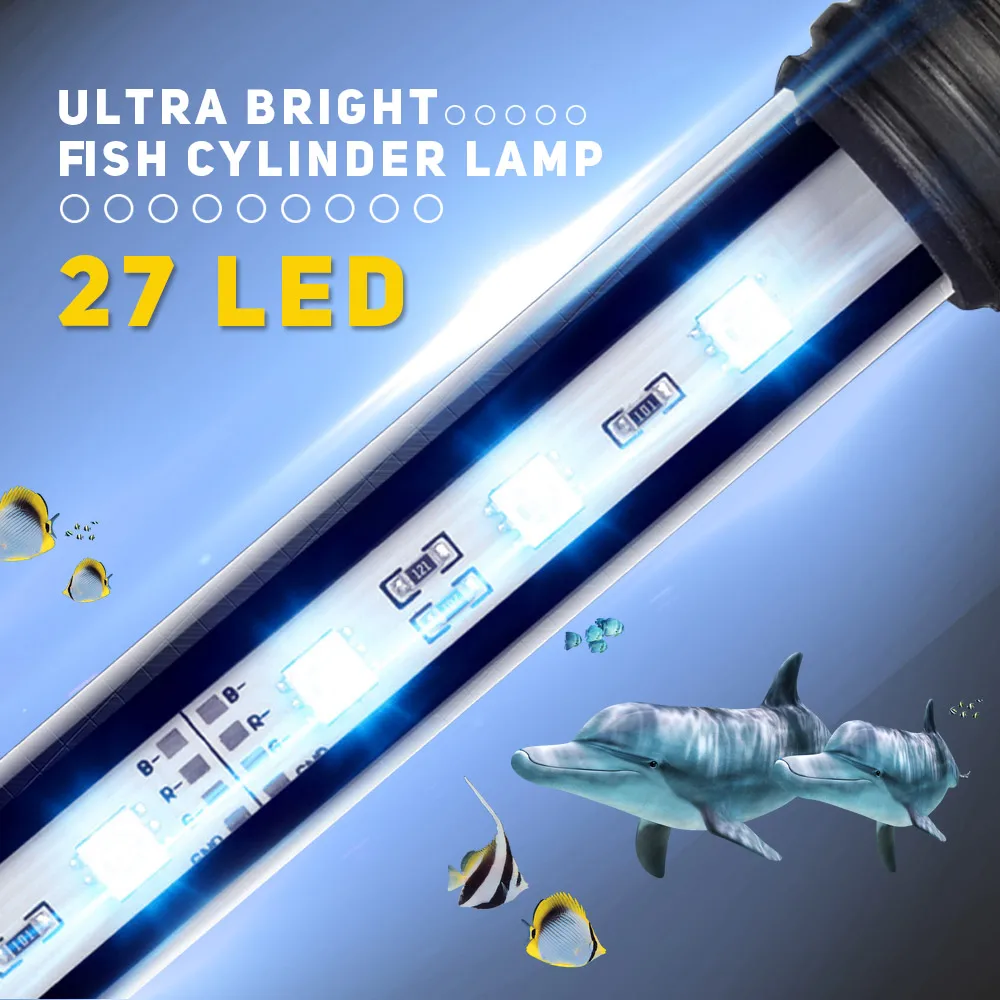 Погружная аквариумная светодиодная RGB лампа для аквариума Светильник вая полоса