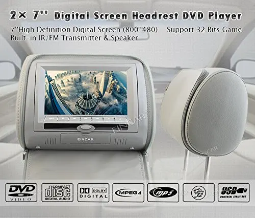 7 &quotЖК-дисплей двойной экран подголовник автомобиля подушки мониторы DVD плеер 32