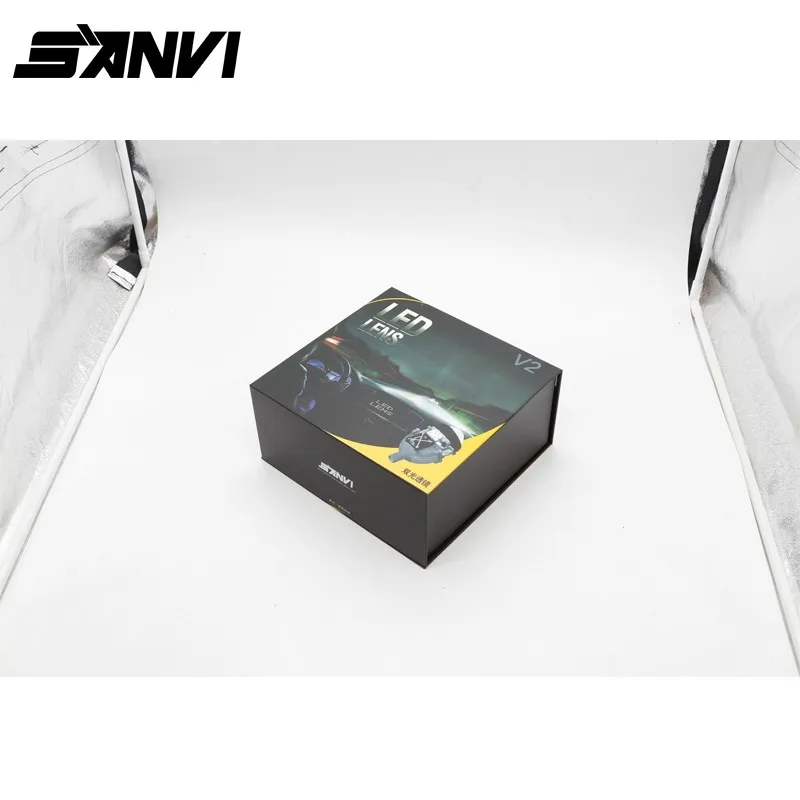 Sanvi 2,5 ''35W 5500K Bi светодиодный проектор Объектив головной светильник Hi Low Beam H4 H7 9006 светодиодный автомобильный светильник комплект для модернизации с ангельскими глазами