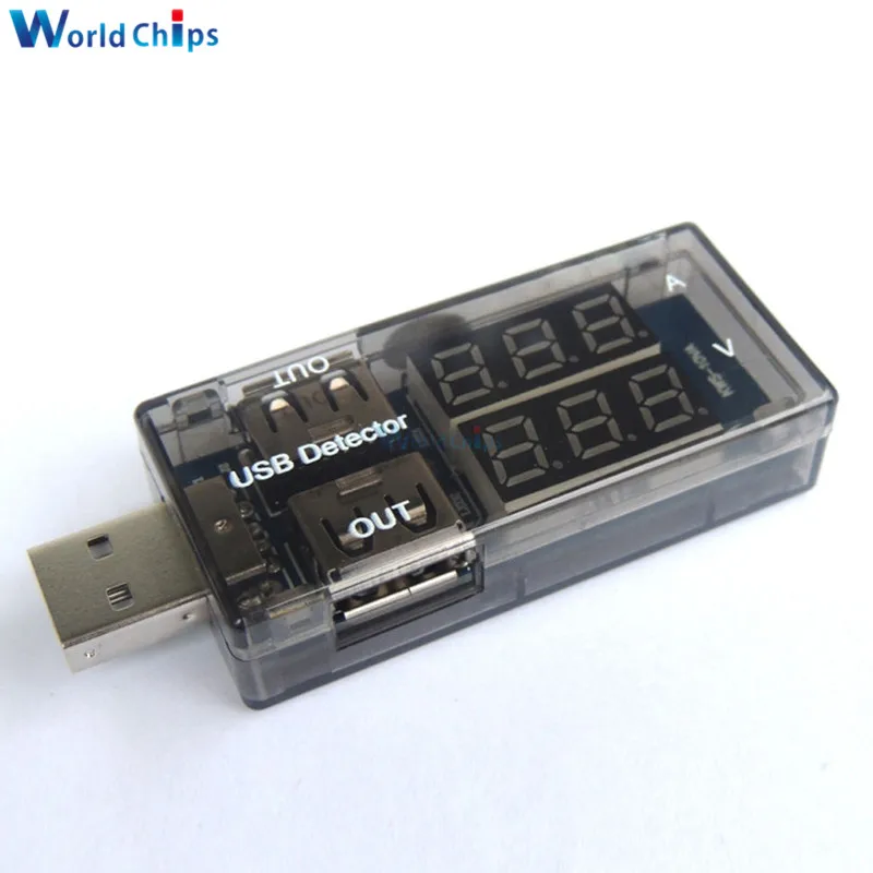 Двойной USB зарядный детектор напряжения тестер батареи Вольтметр Амперметр