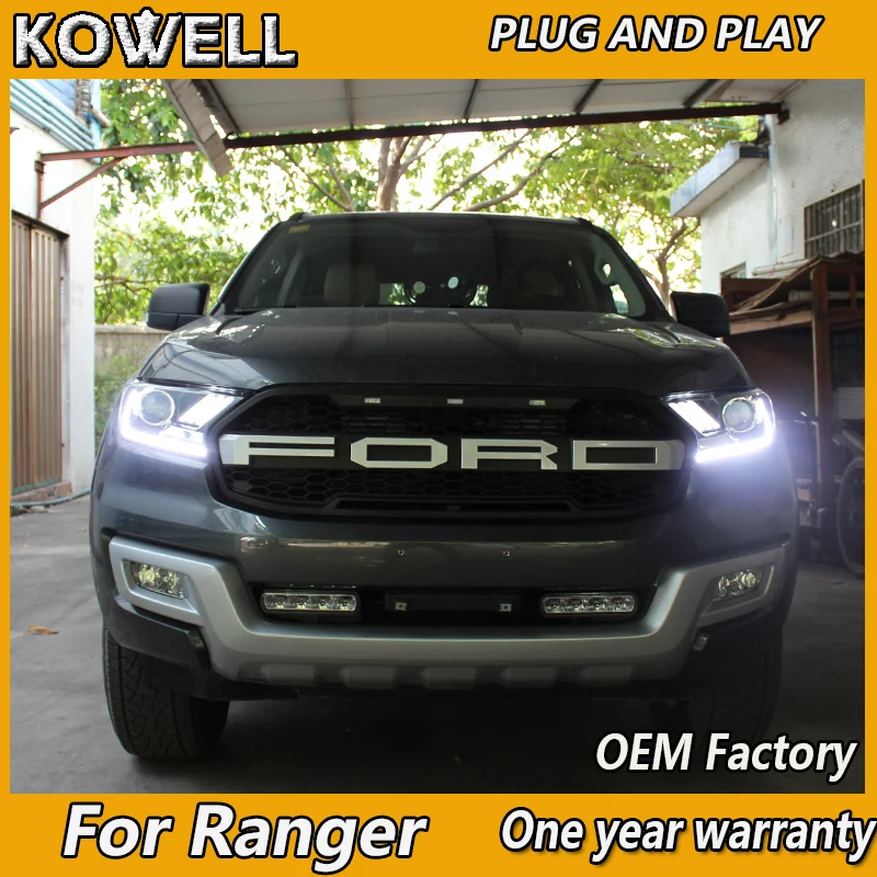 Автостайлинг для фар Ford Ranger 2016-2017 Everest светодиодная фара H7 D2H Hid опция ангельские