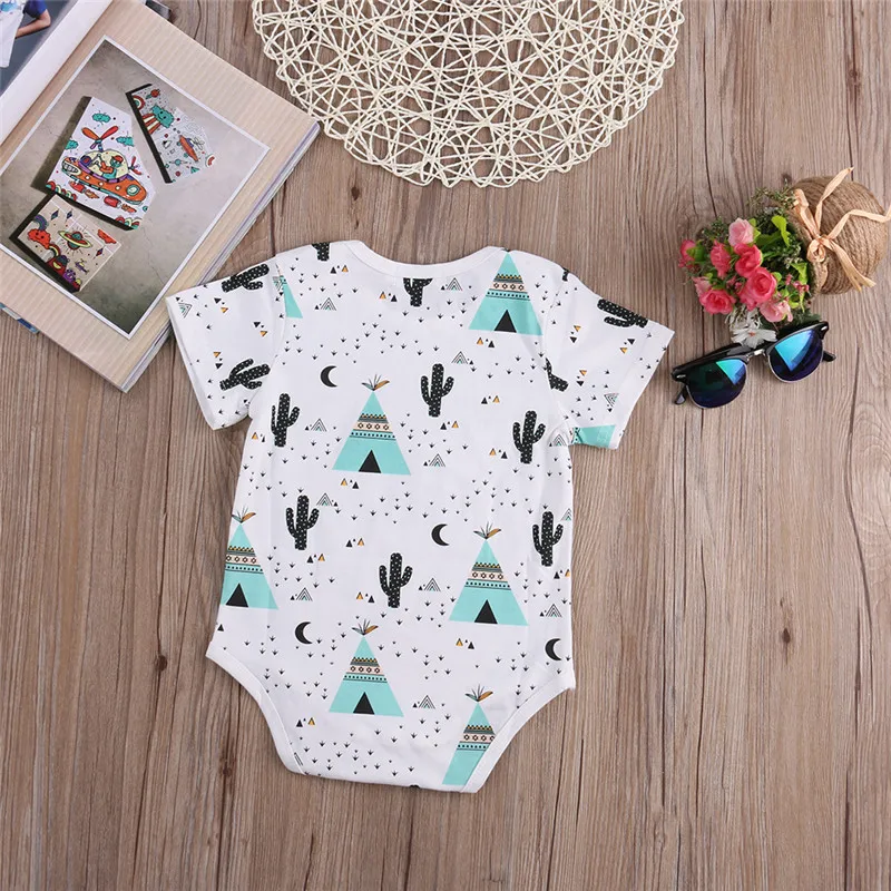 2016 New Design Baby Kids Cartoon Rompers Casual Short Sleeve Cotton Jumpsuit Newborn Girls Summer Clothes Outfits | Детская одежда и