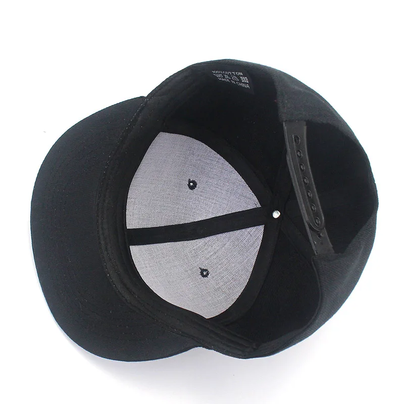 Кепка для бейсбола Черная кепка твердая цветная Snapback повседневная
