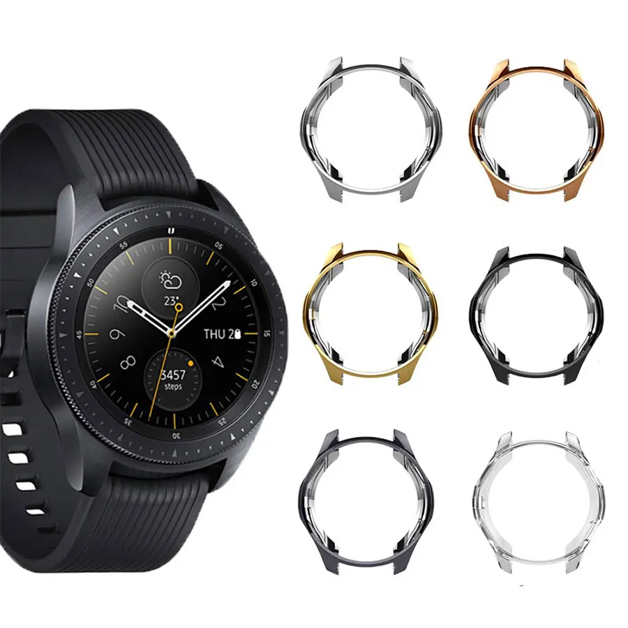 

Силиконовый чехол для часов Samsung Galaxy Watch 42 мм, полноразмерный защитный ударопрочный чехол-бампер из ТПУ для часов Samsung