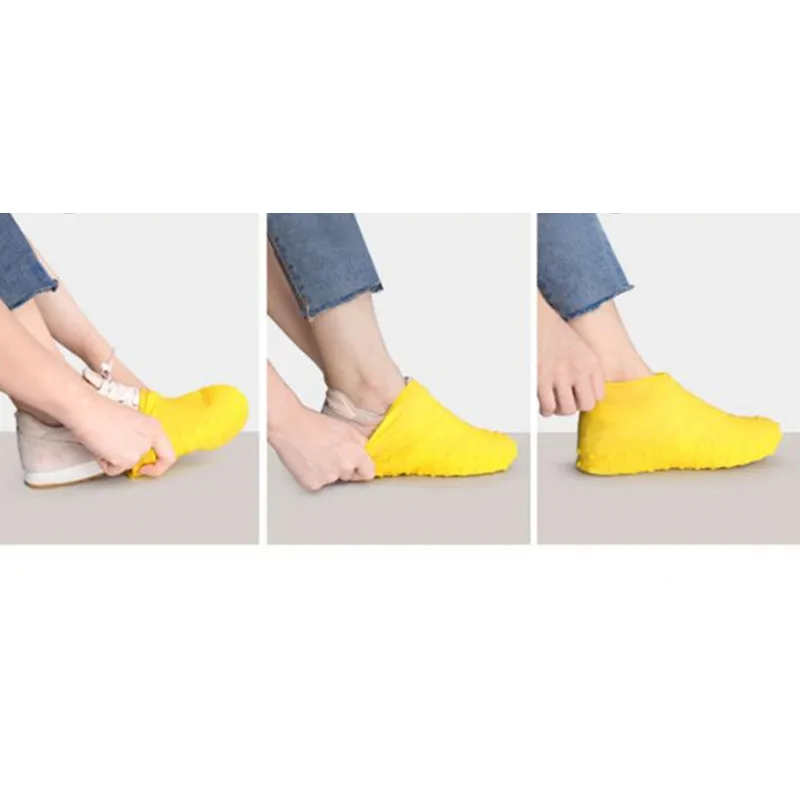 Уличная силиконовая обувь водонепроницаемая дождевик противоскользящие