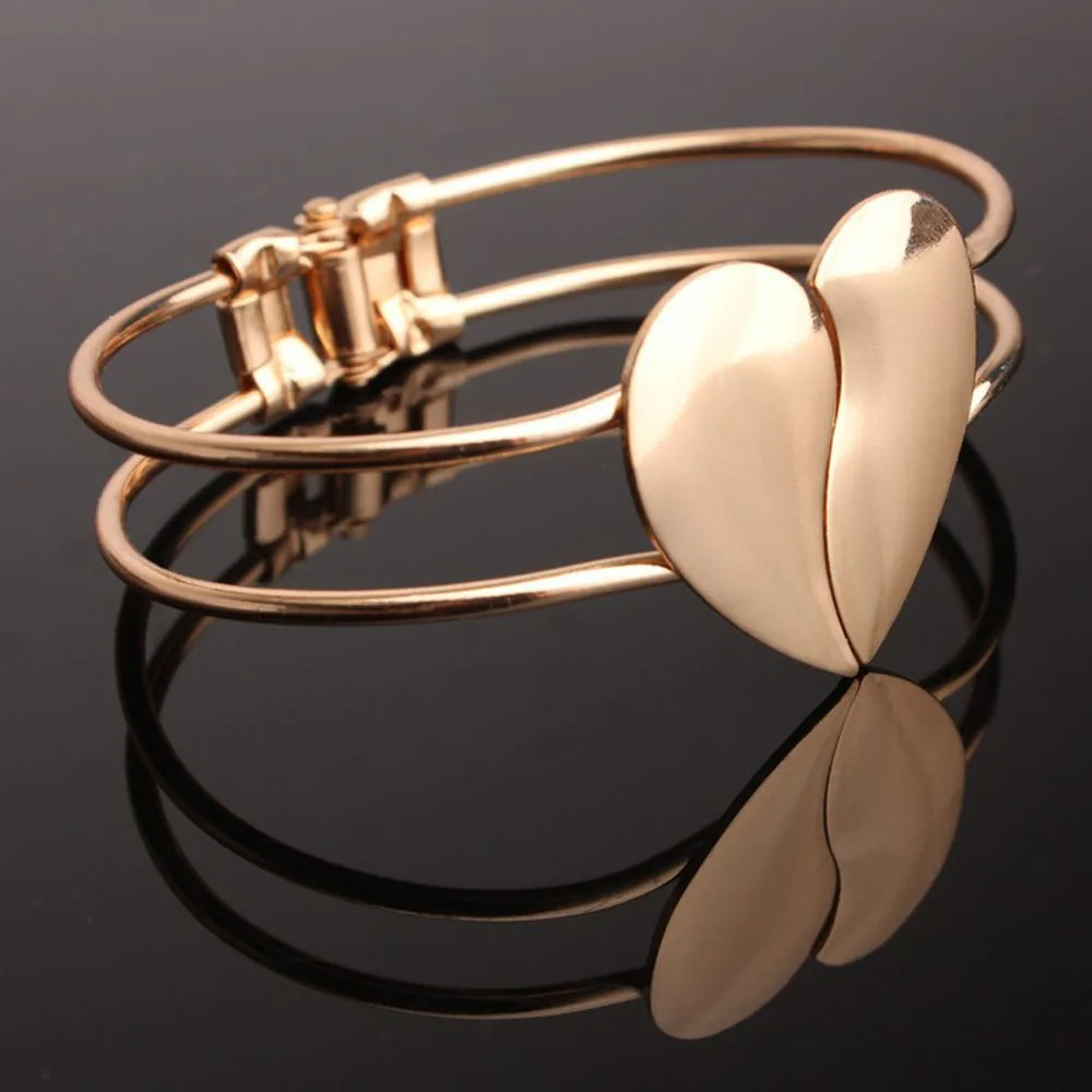 Модный Ювелирный браслет в форме сердца для девушки с пайетками Магнитный