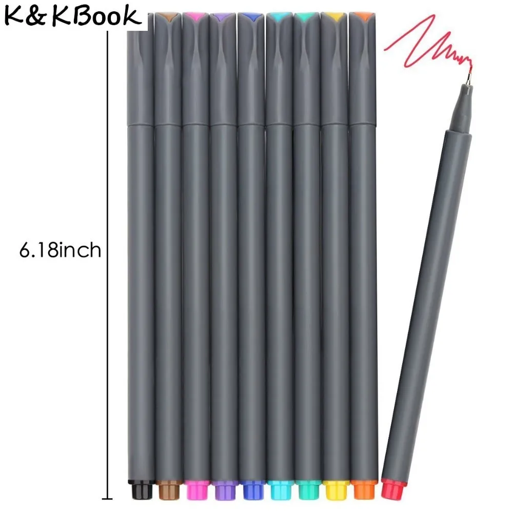 K &amp KBOOK 24 цвета 0 38 мм тонкие ручки супертонкий художественный маркер ручка для