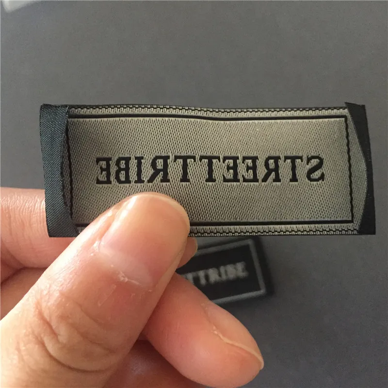 

Customized 2.4*5.8cm 50D high density clothing woven labels