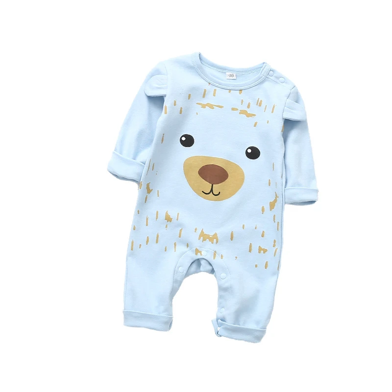 fashion brand Baby Boy Girl Shark Lion cub cartoon animal printing Romper Playsuit spring autumn Clothes cute Outfits | Детская одежда