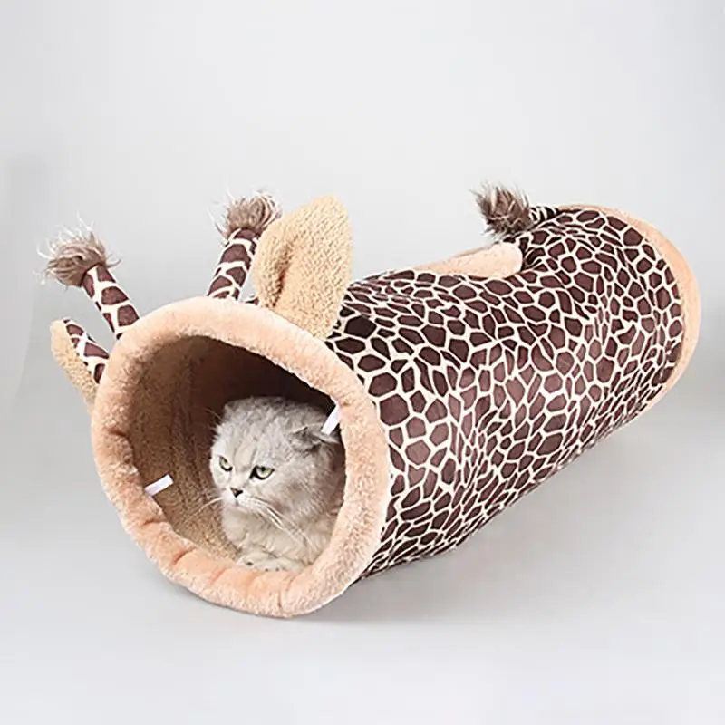 Игрушки для кошек складной канал динозавр жираф Черный кот туннель кровать
