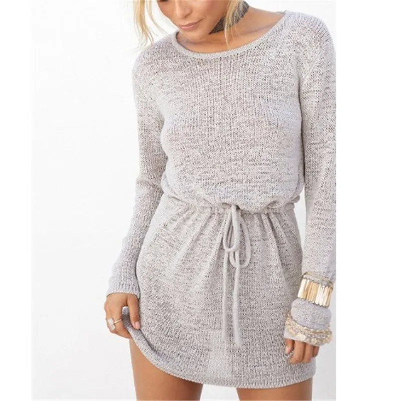 Плюс Размеры Вязание полые свитер Для женщин Платья для 2017 на весну и зиму Модные