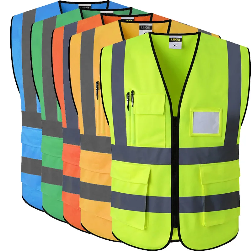 Hi vis жилет Спецодежда Одежда безопасности светоотражающий жилет безопасности светоотражающий логотип печать