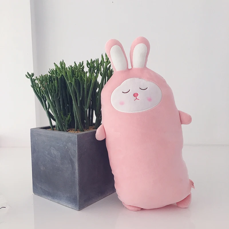 

1pc Large Kawaii Rabbit Plush Toys Stuffed Animal Rabbit Doll Pillow Bolster Christmas Gift sleep toy gifts For kids