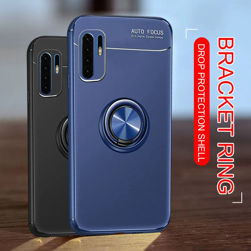Роскошный Магнитный чехол для автомобильного кольца Huawei P30 P Smart 2019 P20 Lite чехлы Pro
