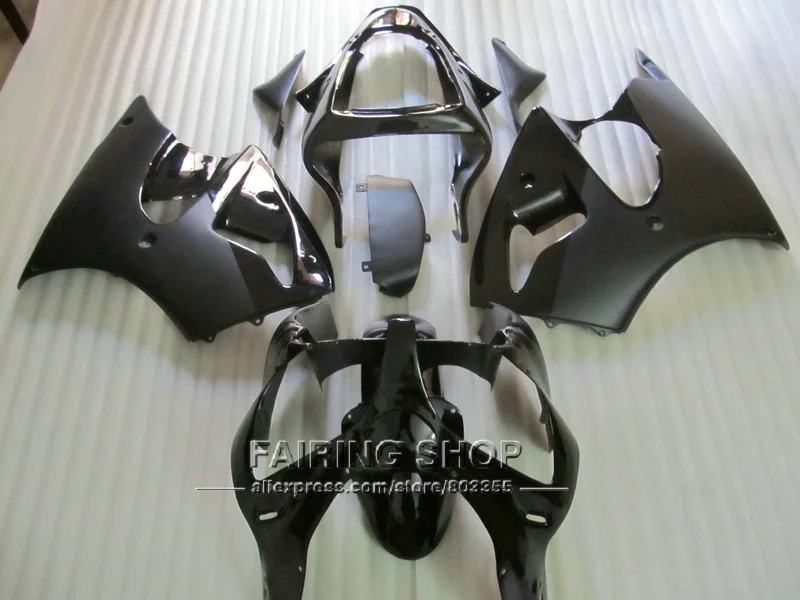 Высококачественные обтекатели для Kawasaki ZX6R 2000 2001 2002 (черный) комплект обтекателей