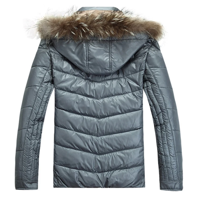 Бесплатная доставка 2018 Новая зимняя мужская повседневная пуховая однотонная