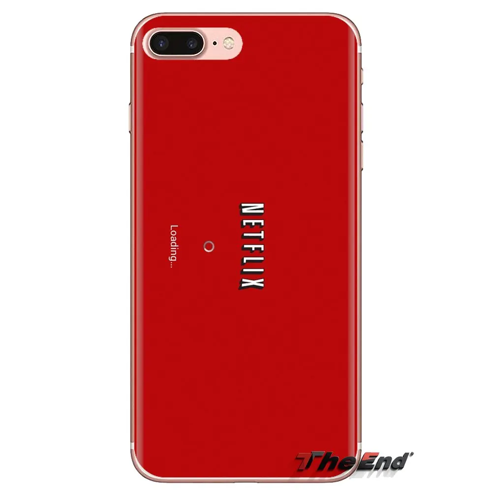 Прозрачный мягкий чехол для часов Netflix movies TV показывает логотип Samsung Galaxy A3 A5 A7 A9 A8