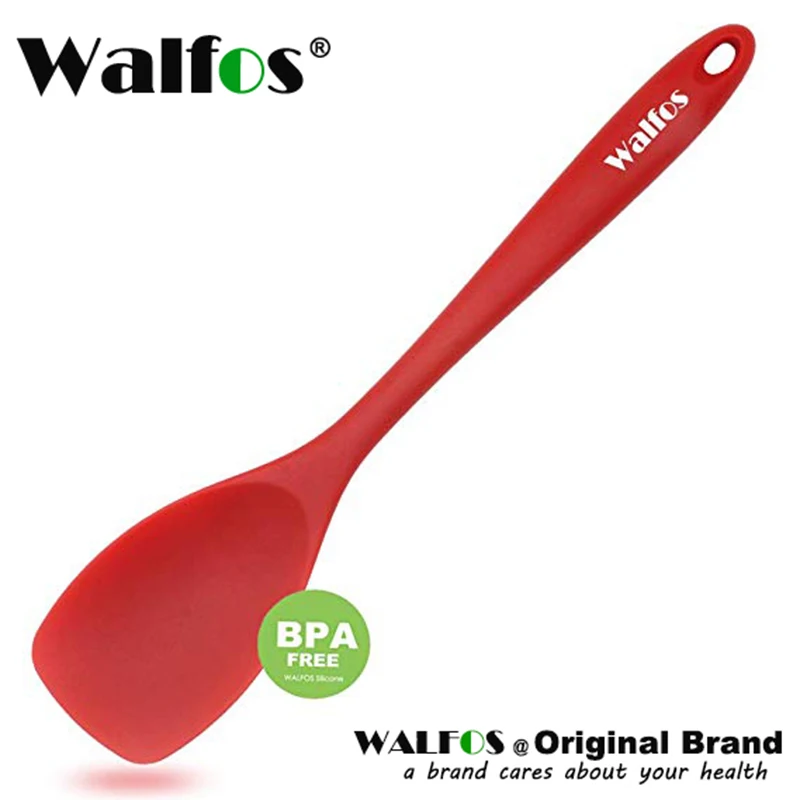 WALFSOS силиконовая ложка-высокая термостойкая антипригарная ложка-прочная сердцевина из нержавеющей стали-цельный дизайн