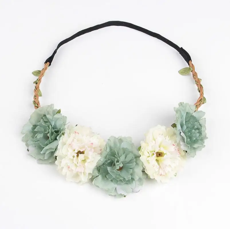 Artificial flower seaside beach flowers headdress brides bridesmaid hairband hair band leather accessories | Дом и сад