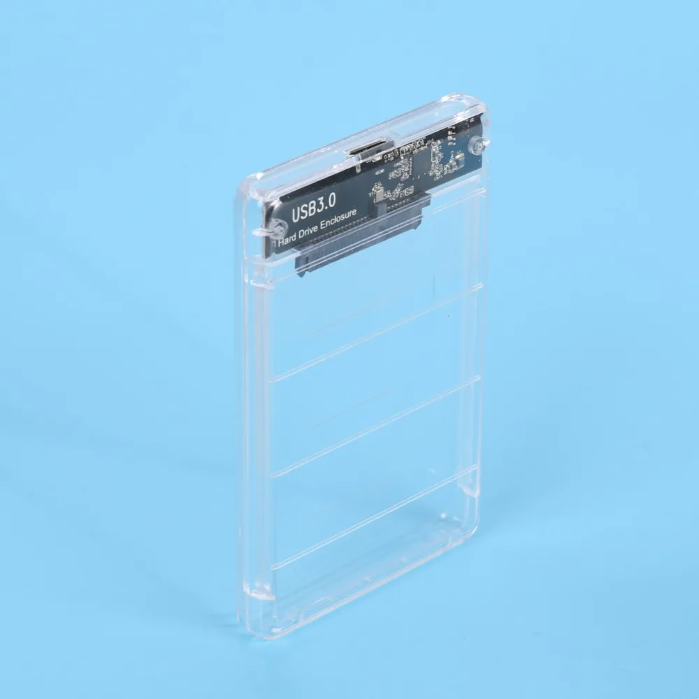 Для WIN 10 2,5 дюймов прозрачный USB3.0 to Sata 3,0 чехол для SSD, HDD инструмент бесплатно 5 Гбит/с Поддержка 2 ТБ жесткий диск Корпус SSD коробка