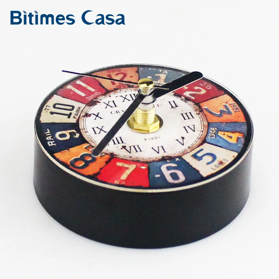 Bitimes римские цифры ретро настенные часы на холодильник магниты на холодильник часы на холодильник магнитное украшение для дома 8,5 см X 8,5 см