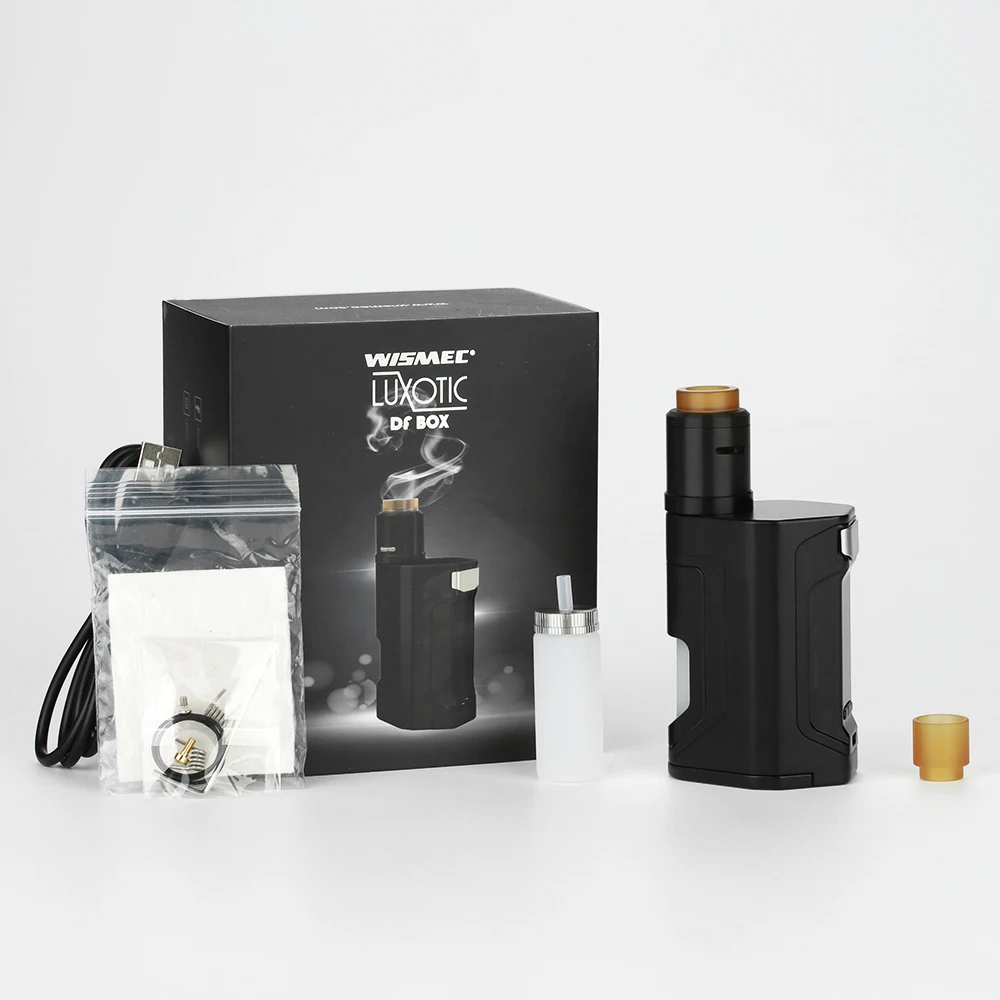 Оригинальный WISMEC Luxotic DF Box 200 Вт TC комплект с гильотинной V2 RDA и 7 мл бутылка Макс