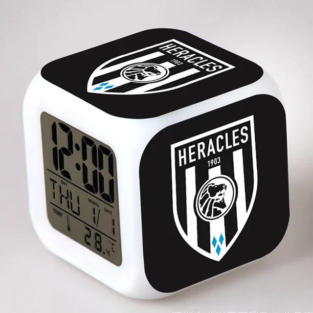 Белый 8*8*8 см Пластиковый квадратный reloj будильник Heracles Almelo светодиодный цифровой будильник сенсорный светящийся horloge электронные часы - Цвет: Белый