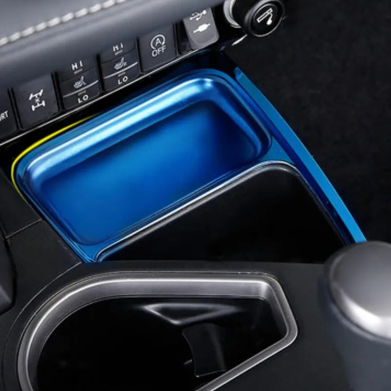 

Tonlinker Cover Stickers for TOYOTA RAV4 2016-18 Car Styling 1 PCS Stainless steel Central control storage box Cover Stickers