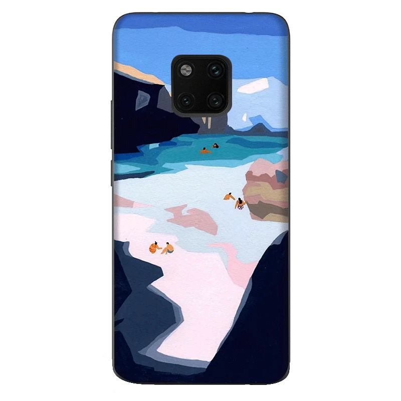 Силиконовый ТПУ чехол для телефона Huawei Nova 2i 3 3i Mate 10 20 Pro Lite Y6 Y5 Prime 2017 2018 Каменный