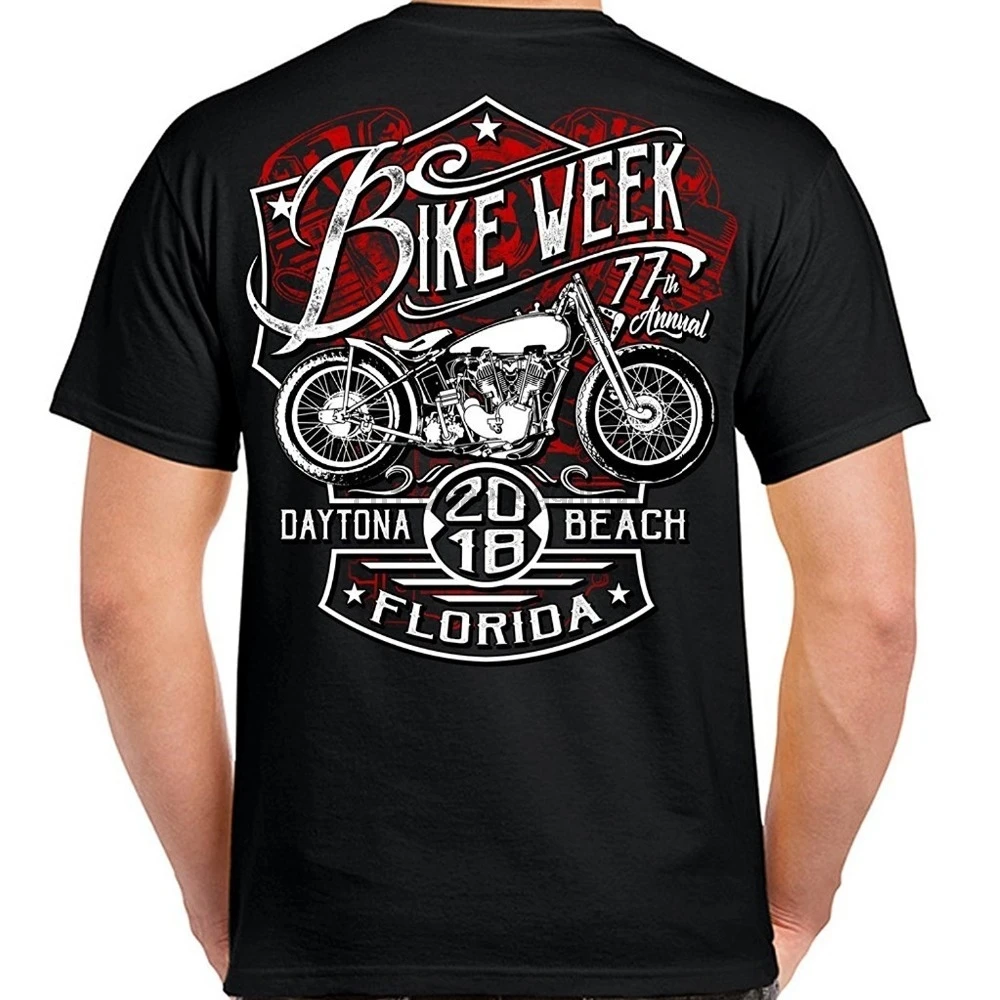 2018 летняя брендовая мужская одежда для мужчин Biker Life Usa Байкерская неделя Daytona Beach
