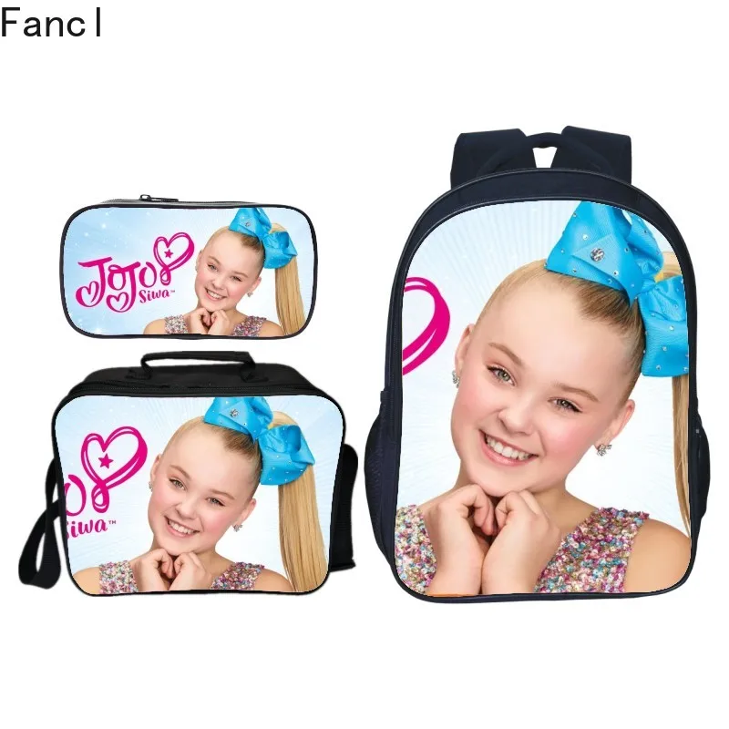 3 шт./компл. Pop Star Jojo Siwa детские школьные сумки для девочек подростков Повседневный